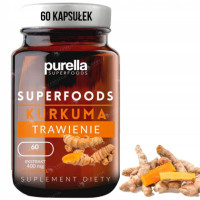 PURELLA Superfoods KURKUMA 60 kaspsułek wsparcie: TRAWIENIE i ODPORNOŚĆ