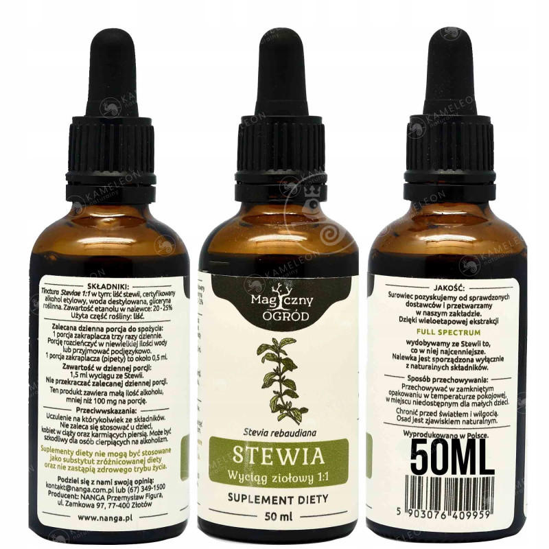 STEWIA NALEWKA 50ml NANAGA pomoc w BORELIOZA & NISZCZENIE KRĘTEK BORELIOZY