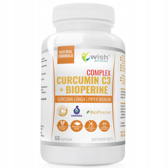 WISH CURCUMIN C3 + BIOPERINE 60kaps WISH CURCUMIN C3 + BIOPERINE 60kaps