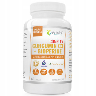 WISH CURCUMIN C3 + BIOPERINE 60kaps