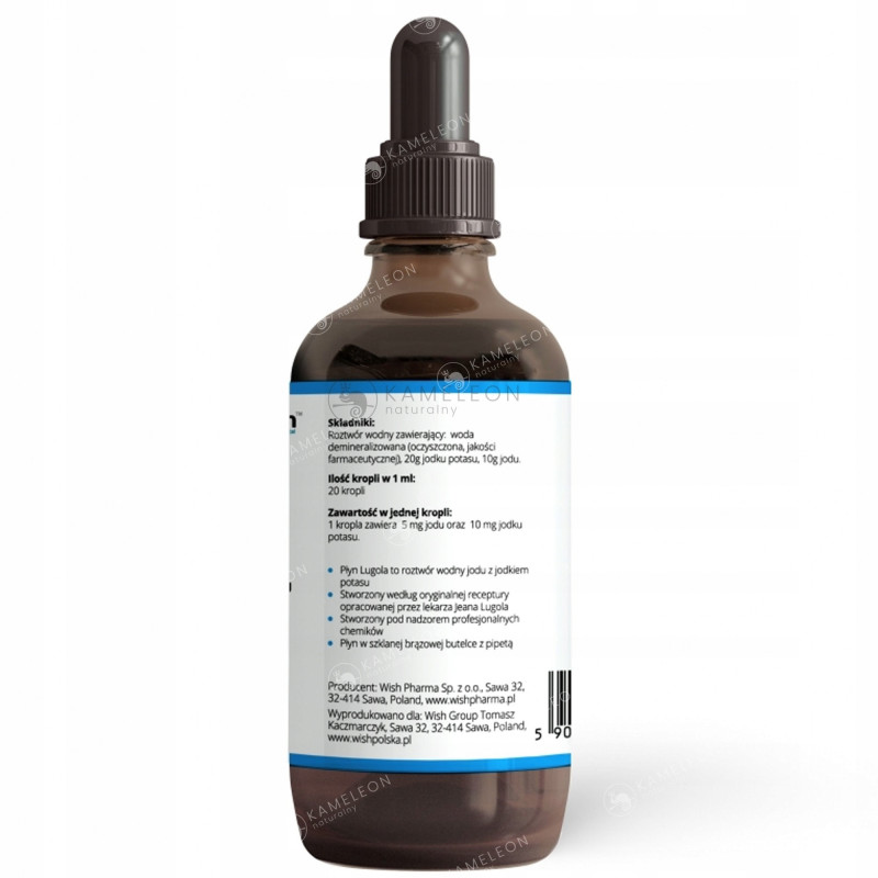 WISH PŁYN LUGOLA 10% czysty JOD JODEK POTASU 100ml