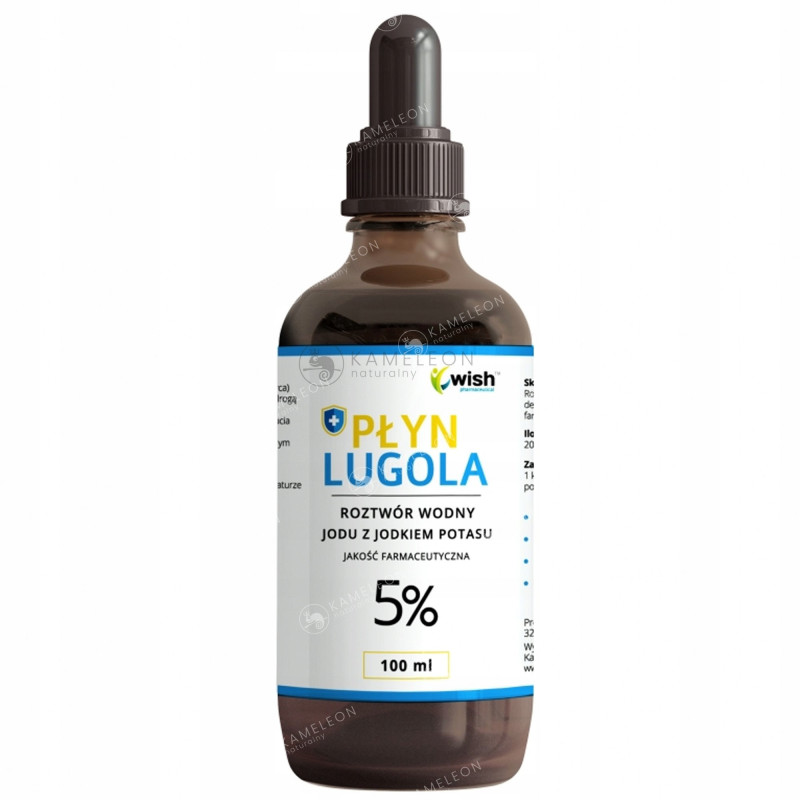 WISH PŁYN LUGOLA 5% czysty JOD JODEK POTASU 100ml