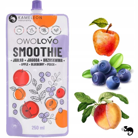 OWOLOVO SMOOTHIE mus owocowy bez cukru JABŁKO JAGODA