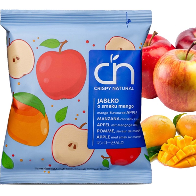 CRISPY NATURAL - Jabłko suszone o smaku mango 18g / nr04