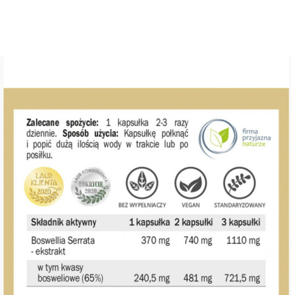 Yango BOSWELIA 65 wsparcie: CHOLESTEROL STAWY PRZEWÓD POKARMOWY 60kaps. Yango BOSWELIA 65 wsparcie: CHOLESTEROL STAWY PRZEWÓD POKARMOWY 60kaps.