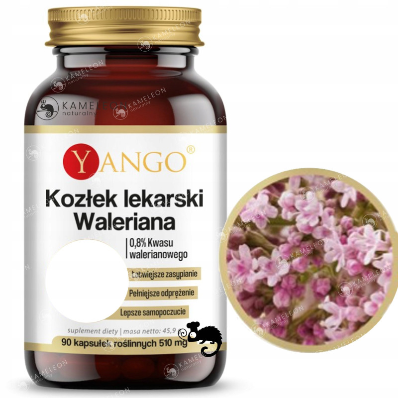 Yango KOZŁEK LEKARSKI WALERIANA wsparcie: LĘK NERWICA SEN USPOKOJENIE 90kps