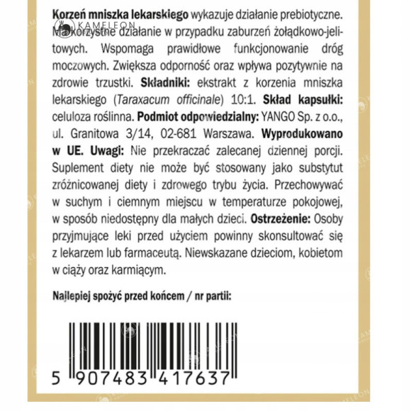 Yango MNISZEK LEKARSKI EKSTRAKT wsparcie: U. POKARMOWY PROBIOTYCZNIE 90kaps Yango MNISZEK LEKARSKI EKSTRAKT wsparcie: U. POKARMOWY PROBIOTYCZNIE 90kaps