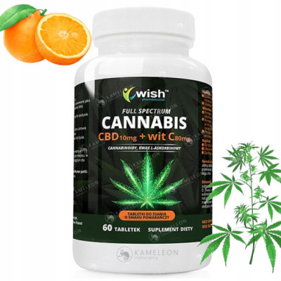 WISH Cannabis CBD 10mg + WITAMINA C 80mg ODPORNOŚĆ