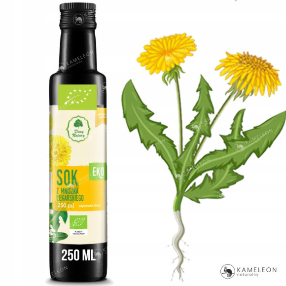 SOK Z MNISZKA LEKARSKIEGO mniszek lekarski ekologiczn EKO 250ml DARY NATURY