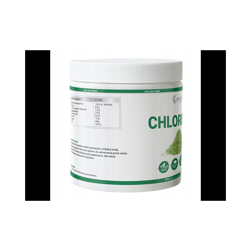 CHLORELLA w proszku 350g WISH pomoc OCZYSZCZENIE ODPORNOŚĆ ŻELAZO 58 porcji