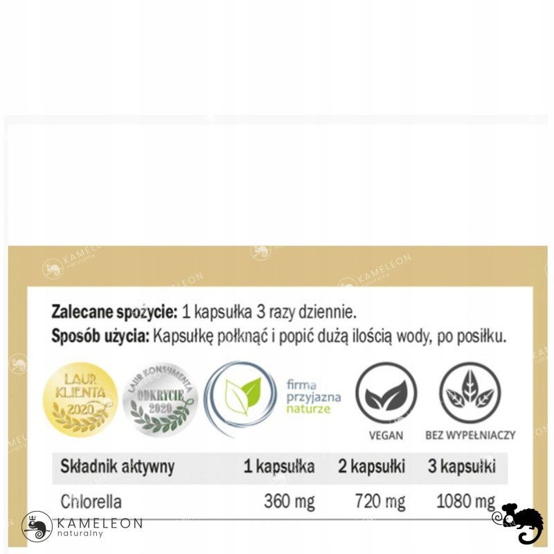 Yango CHLORELLA 450mg rozerwane ściany komórkowe wsparcie: ODPORNOŚĆ 90kps