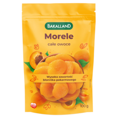 BAKALLAND MORELE SUSZONE CAŁE OWOCE 100G błonnik
