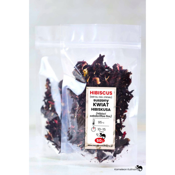 HIBISKUS HIBISCUS suszony KWIAT HIBISKUSA 50g HIBISKUS HIBISCUS suszony KWIAT HIBISKUSA 50g