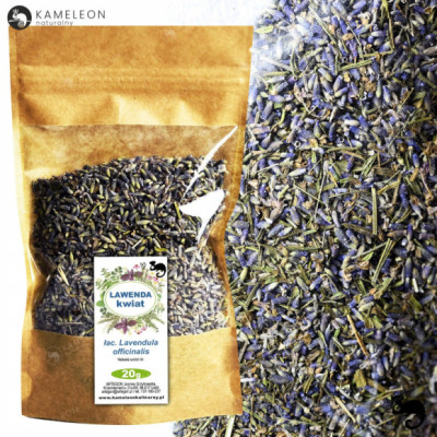 LAWENDA LEKARSKA suszone jadalne kwiaty KWIATY LAWENDY susz PREMIUM 20g