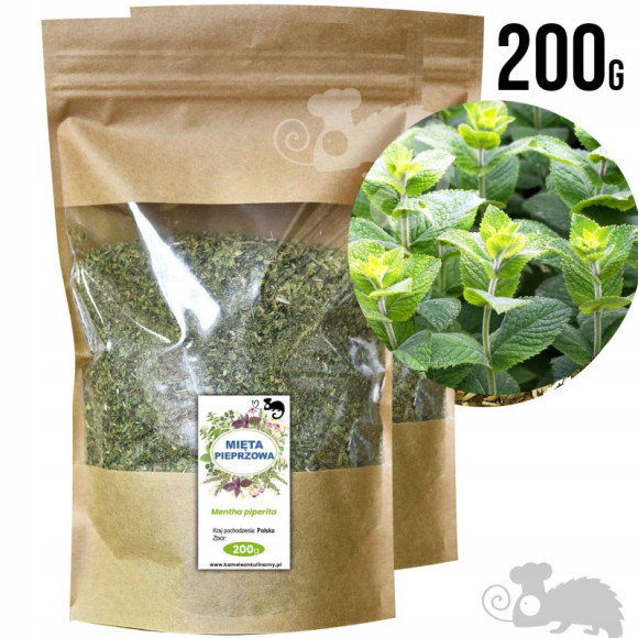 MIĘTA PIEPRZOWA suszona liść mięty 200g zioła MIĘTA PIEPRZOWA suszona liść mięty 200g zioła