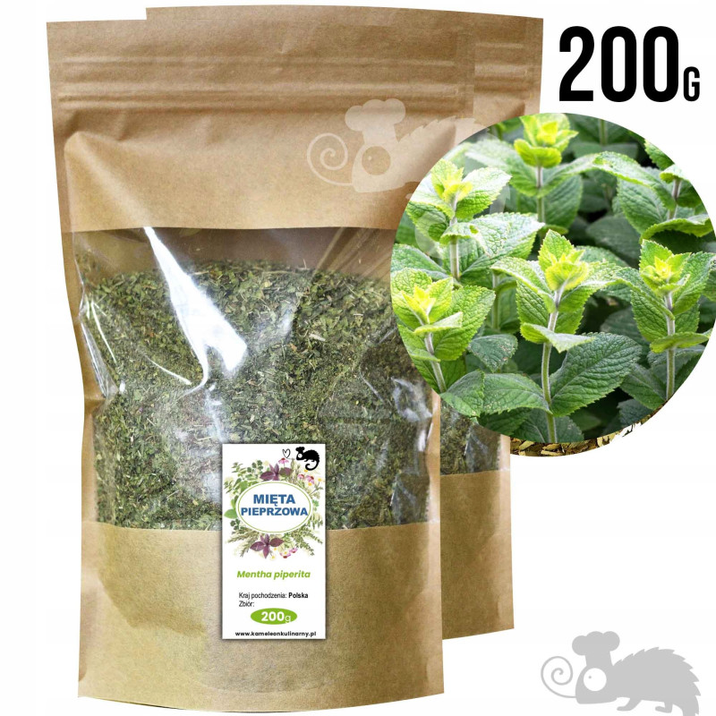 MIĘTA PIEPRZOWA suszona liść mięty 200g zioła