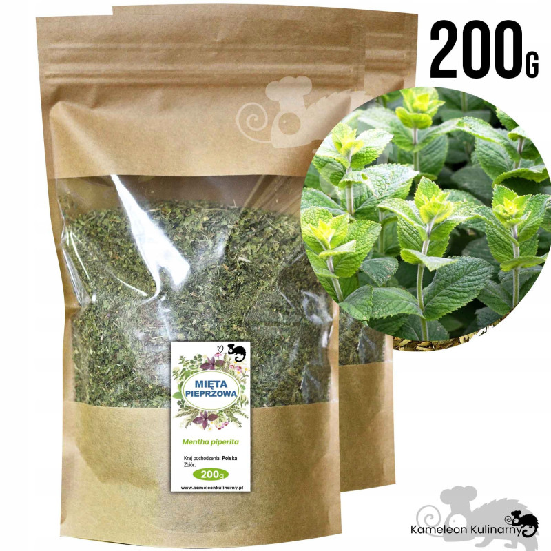 MIĘTA PIEPRZOWA suszona liść mięty 200g zioła