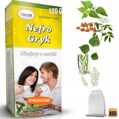 MIR-LEK NEFRO GRYK wsparcie ZDROWE NERKI mieszanka ziołowa 60 saszetek