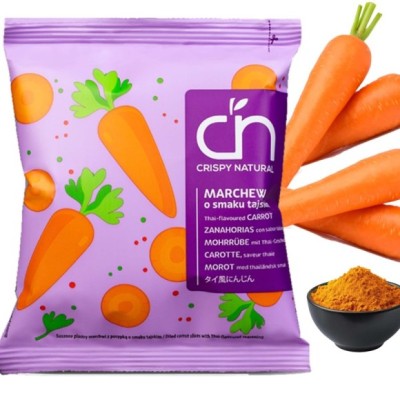CRISPY NATURAL - Marchew suszona o smaku tajskim 18g / nr02