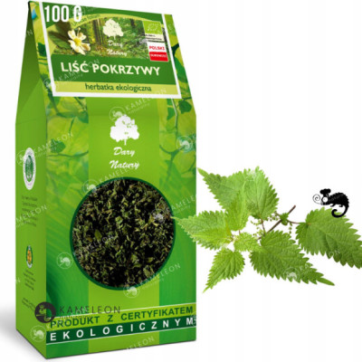 POKRZYWA SUSZOZNA ziele LIŚĆ POKRZYWY SUSZONY ekologiczny DARY NATURY 80G