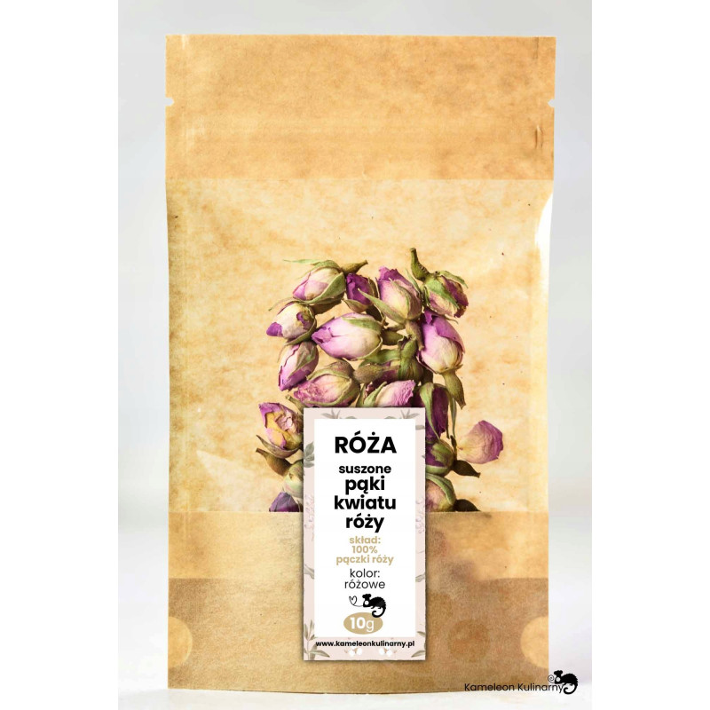 RÓŻA - SUSZONE PĄCZKI KWIATÓW RÓŻY różowe róż 100g