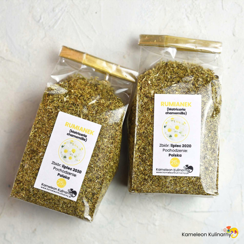 RUMIANEK KWIAT RUMIANKU suszony koszyczek 25g zioło KAMELEON KULINARNY