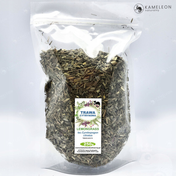 TRAWA CYTRYNOWA suszona cięta lemongrass 250g TRAWA CYTRYNOWA suszona cięta lemongrass 250g