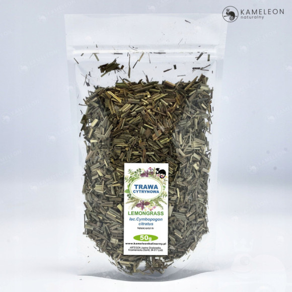 TRAWA CYTRYNOWA suszona cięta lemongrass 50g zioła TRAWA CYTRYNOWA suszona cięta lemongrass 50g zioła