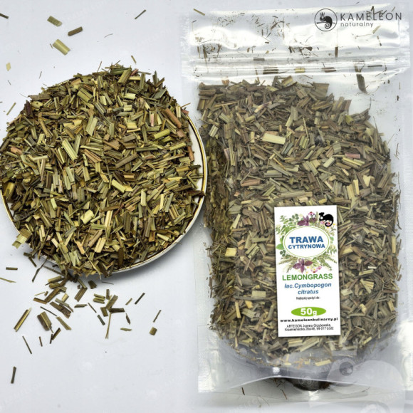 TRAWA CYTRYNOWA suszona cięta lemongrass 50g zioła TRAWA CYTRYNOWA suszona cięta lemongrass 50g zioła