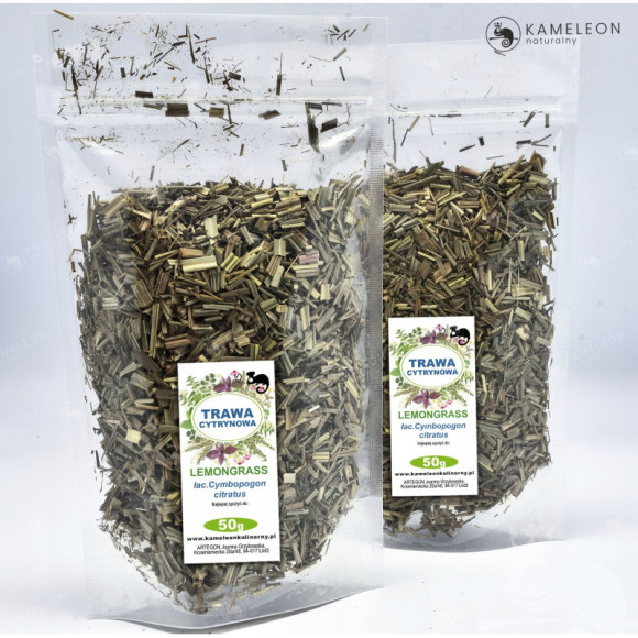 TRAWA CYTRYNOWA suszona cięta lemongrass 50g zioła TRAWA CYTRYNOWA suszona cięta lemongrass 50g zioła