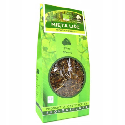 MIĘTA PIEPRZOWA LIŚĆ MIĘTY 100g suszona herbatka EKOLOGICZNA DARY NATURY