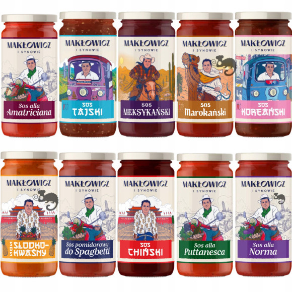 MAKŁOWICZ SOS SOSY DO RYŻU MAKARONU SPAGETTI zestaw MIX 10 SMAKÓW 400G 4KG MAKŁOWICZ SOS SOSY DO RYŻU MAKARONU SPAGETTI zestaw MIX 10 SMAKÓW 400G 4KG