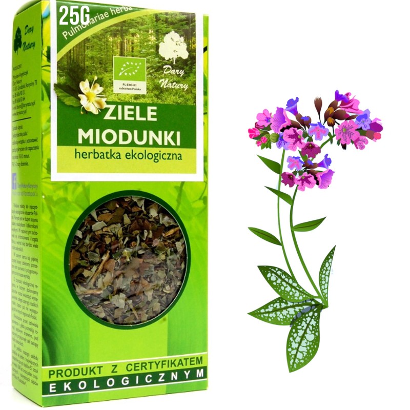 MIODUNKA ZIELE MIODUNKI PŁUCNIK ZIOŁA NA PŁUCA eko bio 25g