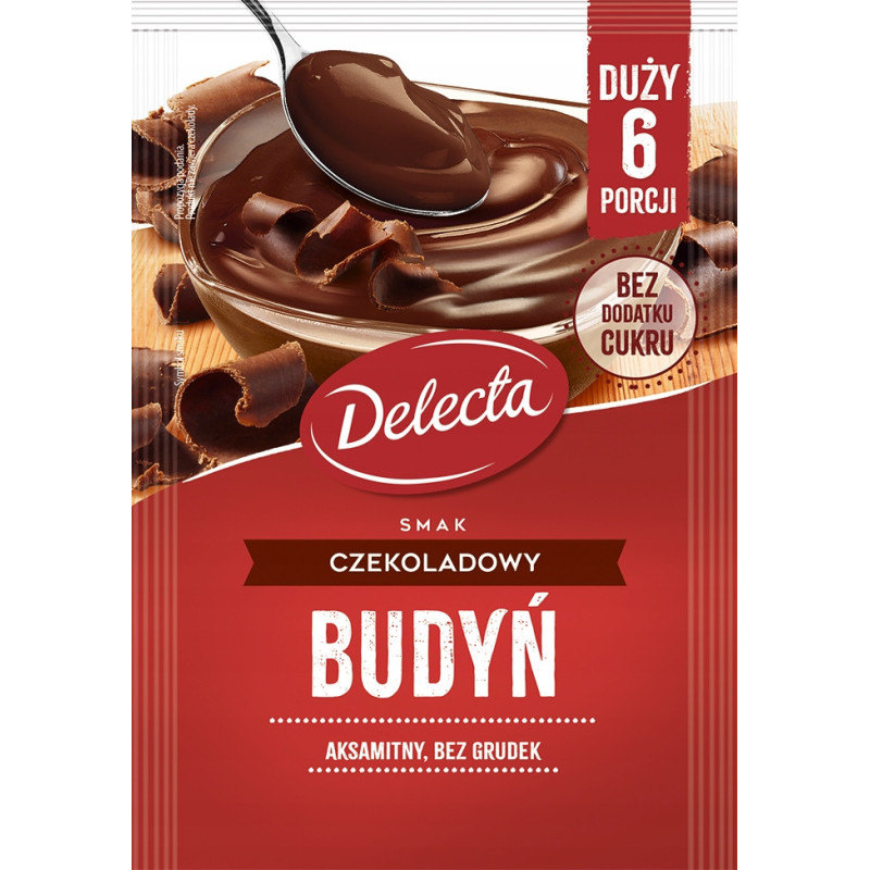 BUDYŃ CZEKOLADOWY CZEKOLADA 64g na 6 PORCJI bez dodatku cukru Delecta x3