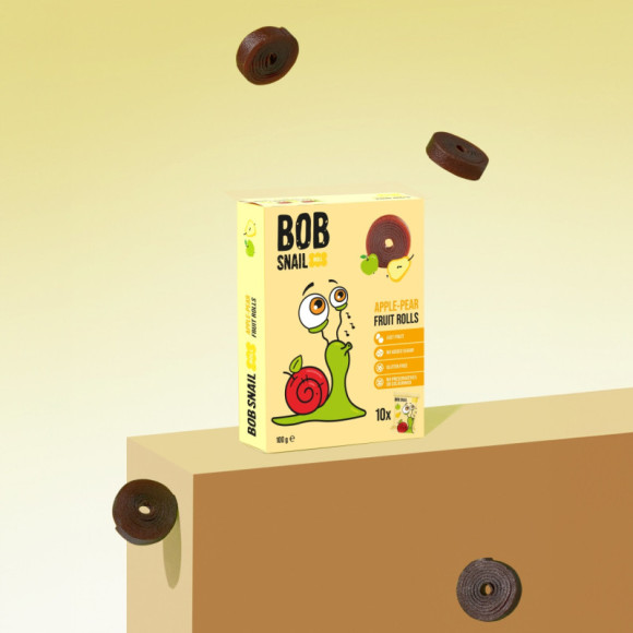 ŚLIMAK BOB SNAIL przekąska owocowa BEZ CUKRU JABŁKO GRUSZKA 10g x10 100G ŚLIMAK BOB SNAIL przekąska owocowa BEZ CUKRU JABŁKO GRUSZKA 10g x10 100G