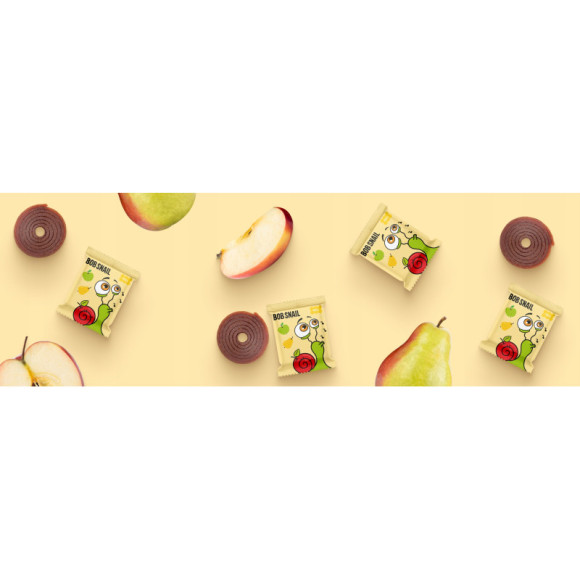 ŚLIMAK BOB SNAIL przekąska BEZ CUKRU JABŁKO GRUSZKA 10g x40szt 100G x4 ŚLIMAK BOB SNAIL przekąska BEZ CUKRU JABŁKO GRUSZKA 10g x40szt 100G x4