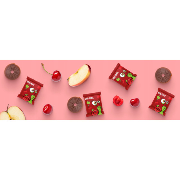 ŚLIMAK BOB SNAIL przekąska owocowa BEZ CUKRU JABŁKO WIŚNIA 10g x10 100G ŚLIMAK BOB SNAIL przekąska owocowa BEZ CUKRU JABŁKO WIŚNIA 10g x10 100G