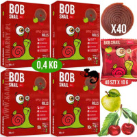 ŚLIMAK BOB SNAIL przekąska BEZ CUKRU JABŁKO WIŚNIA 10g x40 100G x4 0,4KG