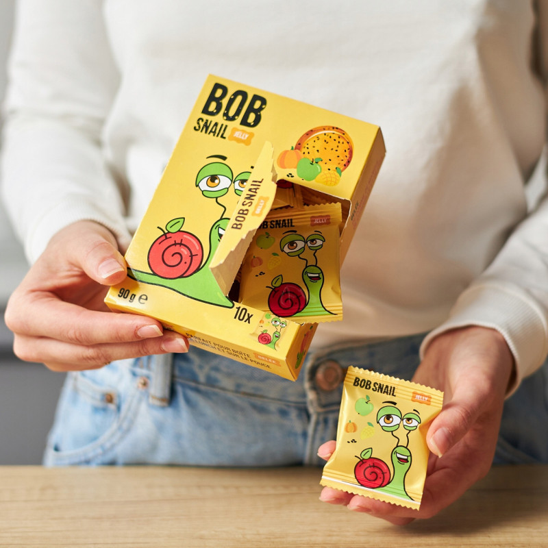 ŚLIMAK BOB PRZEKĄSKA GALARETKA OWOCOWA Jelly JABŁKO MANGO DYNIA CHIA 90G
