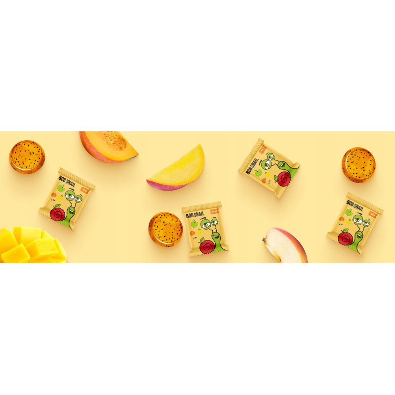 ŚLIMAK BOB PRZEKĄSKA GALARETKA OWOCOWA Jelly JABŁKO MANGO DYNIA CHIA 90G