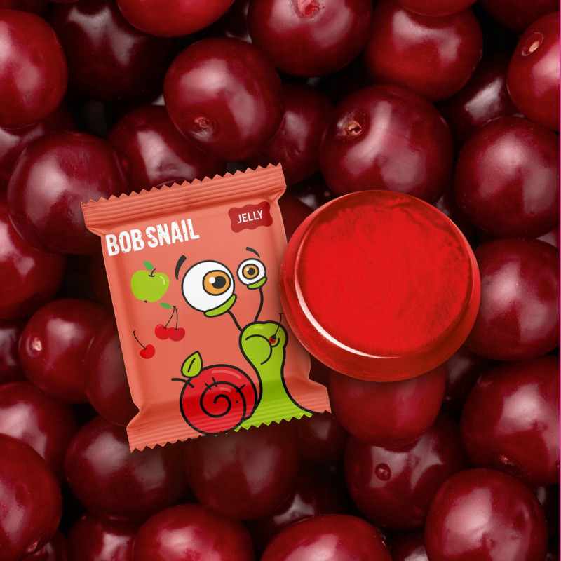 ŚLIMAK BOB PRZEKĄSKA GALARETKA OWOCOWA Jelly JABŁKO WIŚNIA 90G 10X9G