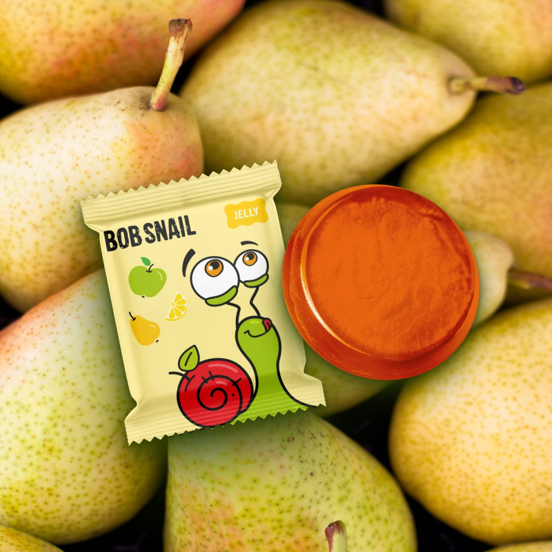 ŚLIMAK BOB PRZEKĄSKA GALARETKA OWOCOWA Jelly JABŁKO GRUSZKA CYTRYNA 90G x 4