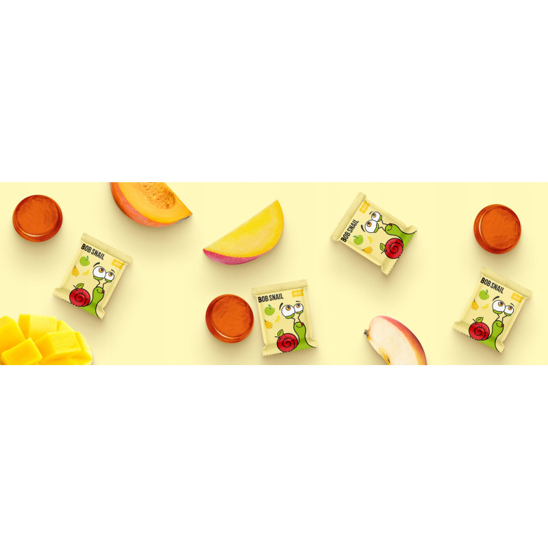 ŚLIMAK BOB PRZEKĄSKA GALARETKA OWOCOWA Jelly JABŁKO GRUSZKA CYTRYNA 90G x 4
