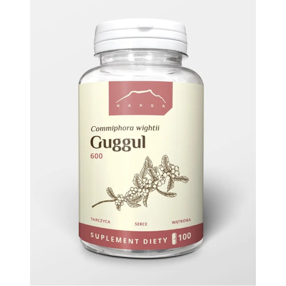 GUGGUL żywica 600mg 100 kapsułek NANGA wsparcie: TARCZYCA SERCE WĄTROBA GUGGUL żywica 600mg 100 kapsułek NANGA wsparcie: TARCZYCA SERCE WĄTROBA