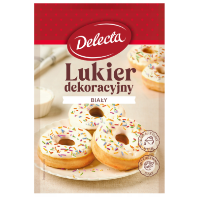 Delecta LUKIER DEKORACYJNY BIAŁY do wypieków 80g