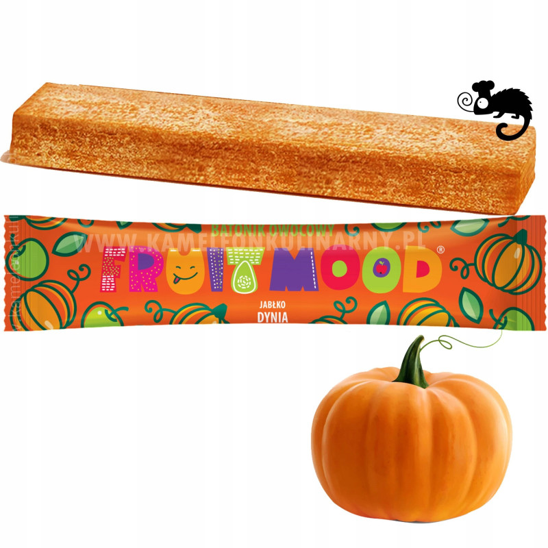 FRUIT MOOD batonik owocowy wegański przekąska DYNIA DYNIOWY SMAK 20G nowość