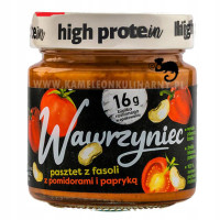 WAWRZYNIEC HIGH PROTEIN PASZTET BIAŁKOWY Z FASOLI Z POMIDORAMI PAPRYKĄ 180g