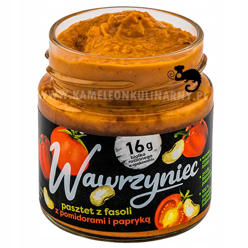 WAWRZYNIEC HIGH PROTEIN PASZTET BIAŁKOWY Z FASOLI Z POMIDORAMI PAPRYKĄ 180g