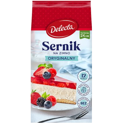 Delecta CIASTO SERNIK NA ZIMNO z mascarpone w 2H! 154g