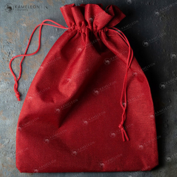 WOREK JUTOWY Z JUTY CZERWONY ozdobny MOCNY 26x35